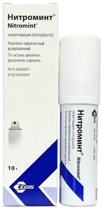 Нитроминт аэроз 0,4 мг/доза 10 г