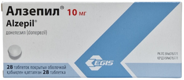 Алзепил табл.10 мг №28 ( донепезил ) (Упаковка)