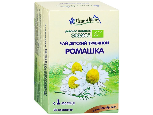 Fleur Alpine  Organic Чай травяной "Ромашка", Органик  20,0 с 1 мес
