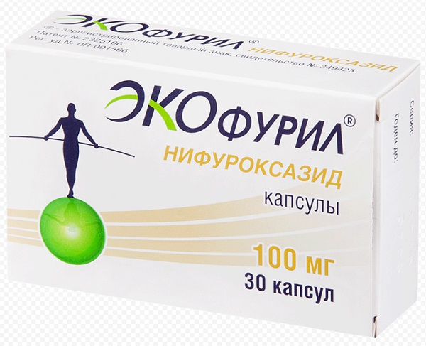 Экофурил капс. 100 мг №30 ( нифуроксазид ) (Упаковка)