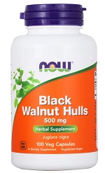 NOW FOODS Лист черного ореха Black Walnut Hulls капсулы 500 мг №100 &@