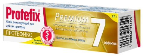 PROTEFIX Крем Фиксирующий для зубных протезов Premium 40г #