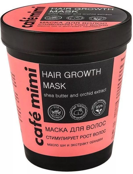 CAFE MIMI маска для волос Стимулирует рост масло Ши и орхидея 220 гр